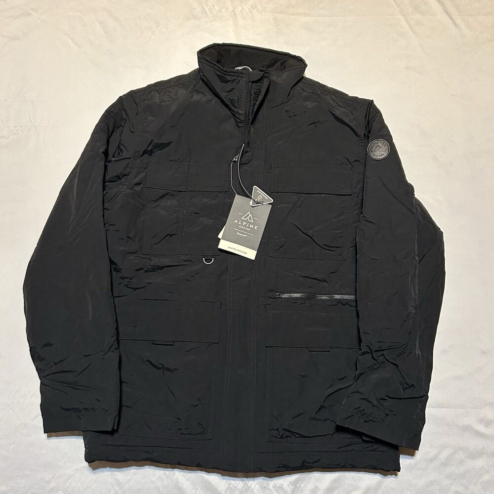 Alpine Design Pure Black Zip Thermolite Night Sky Jacket Men's Medium NWT